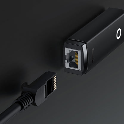 Baseus Lite nettverkskort, USB-C - RJ45, svart WKQXX000301 