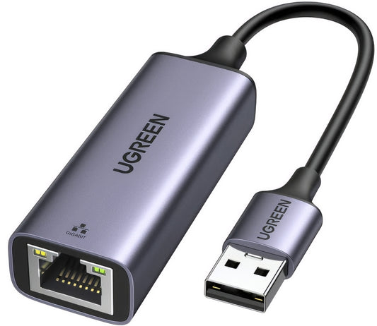 UGREEN CM209 Nettverkskort, RJ45, USB, Grå