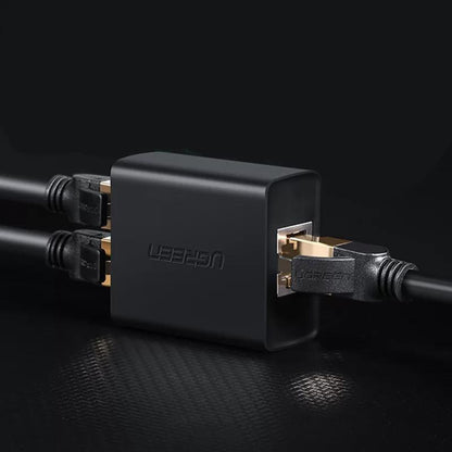 UGREEN CM210 Nettverksadapter, RJ45 - 2 x RJ45, Svart