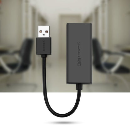 UGREEN CR110 Nettverkskort, RJ45, USB, Svart