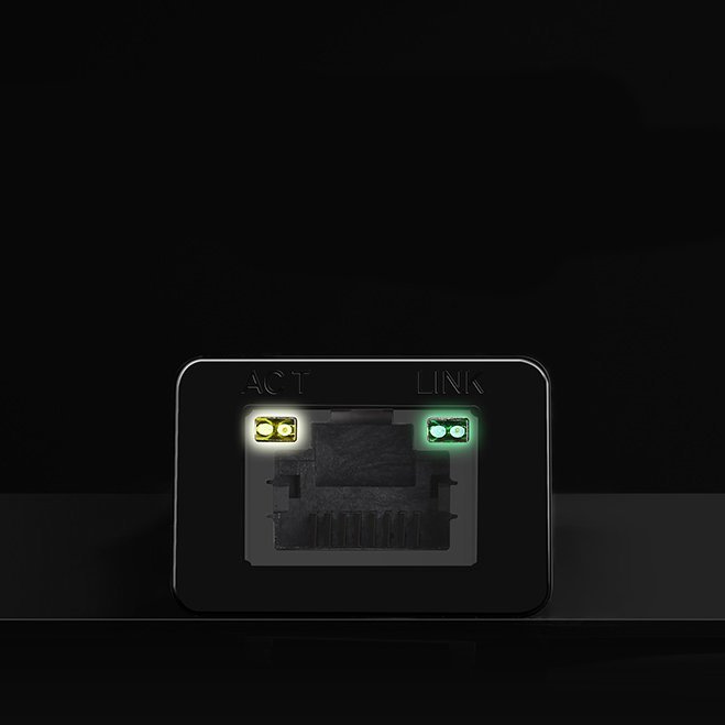 UGREEN CR110 Nettverkskort, RJ45, USB, Svart