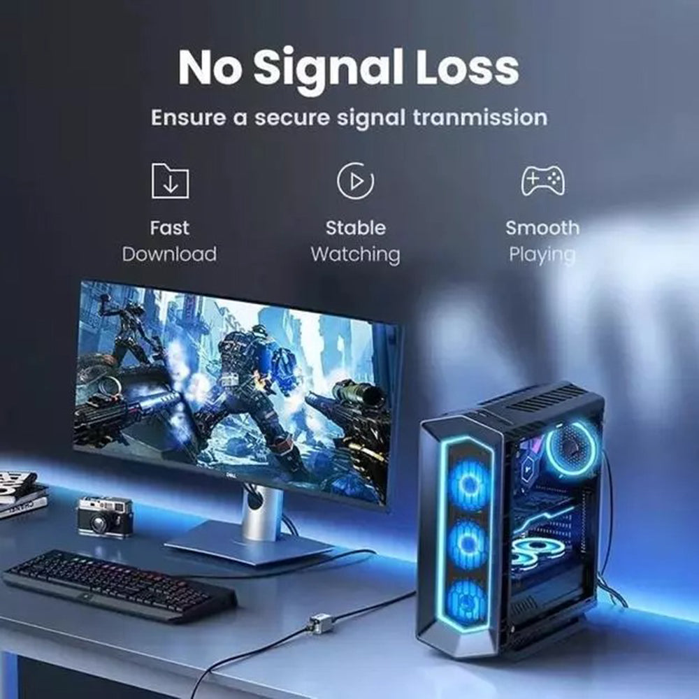 UGREEN NW261 Nettverksadapter, RJ45 - RJ45, Svart