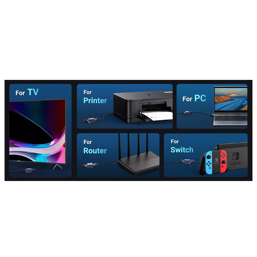 UGREEN NW261 Nettverksadapter, RJ45 - RJ45, Svart