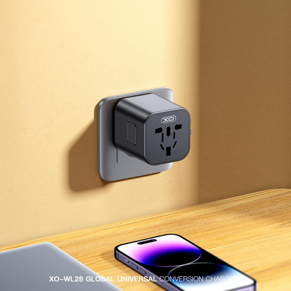 XO Design WL28 Travel Nettverksadapter US / UK / AU / CN / EU, Svart