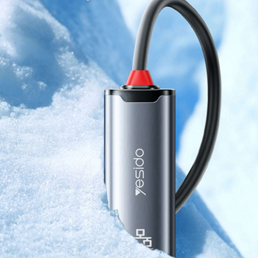 Nettverksadapter Yesido HB26, RJ45, USB / USB-C, Grå