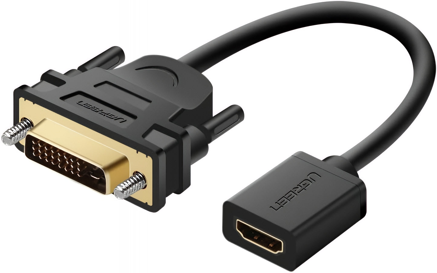 UGREEN 20118 Videoadapter, HDMI - DVI, 1080P, Svart