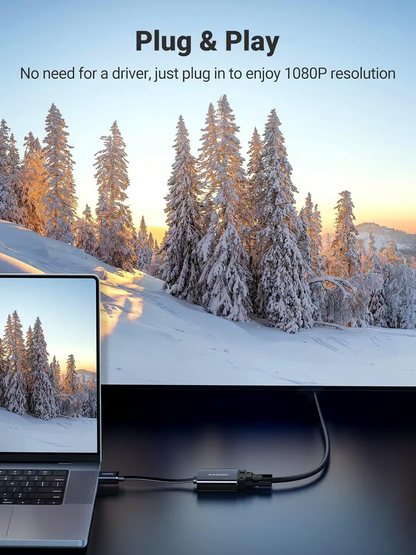 UGREEN CM611 videoadapter (90813), HDMI - VGA, 1080P, svart