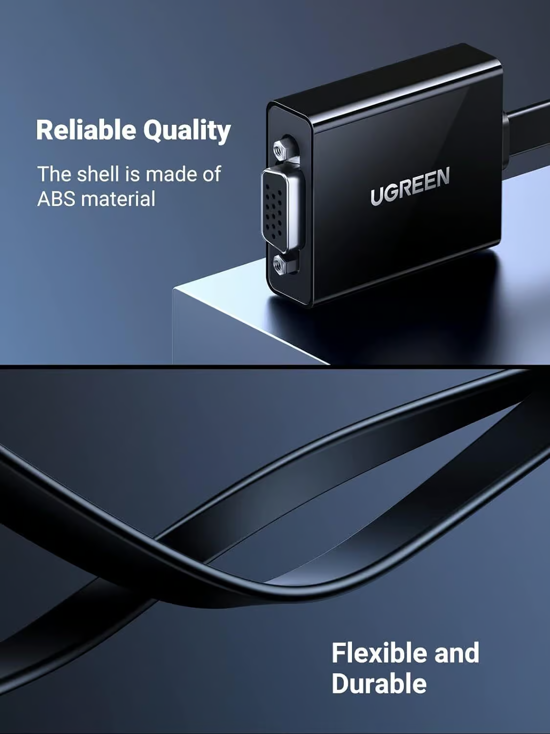 UGREEN CM611 videoadapter (90813), HDMI - VGA, 1080P, svart