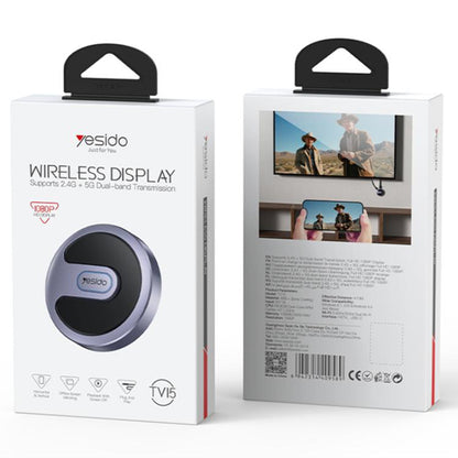 Trådløs Multimedia Adapter Yesido TV15, Grå