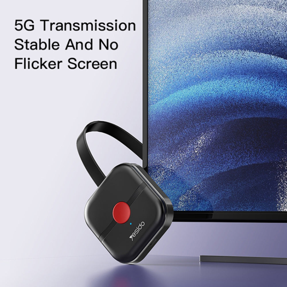 Yesido TV10 5G trådløs multimediaadapter, svart