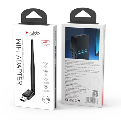 Trådløs adapter Yesido WP11, 150Mbps, Svart