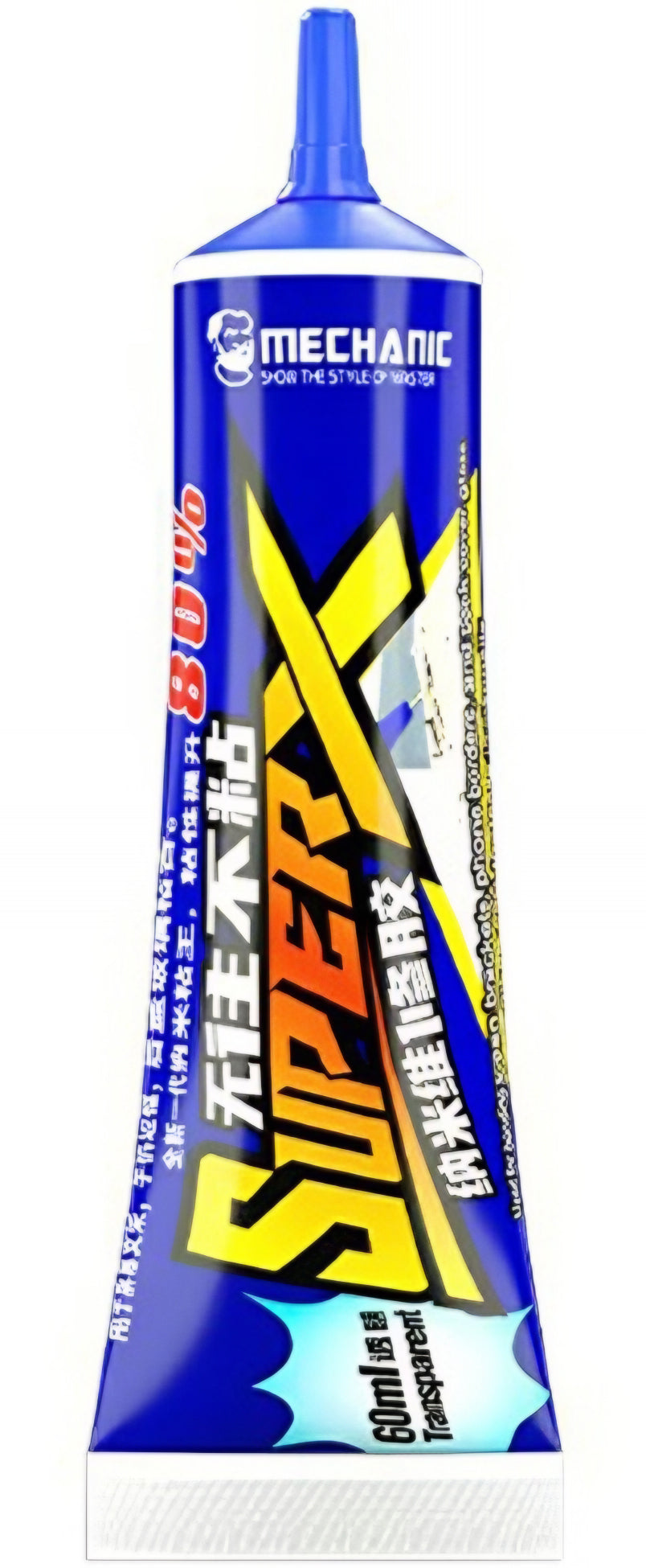 Mechanic Super X flytende lim, 60ml, transparent