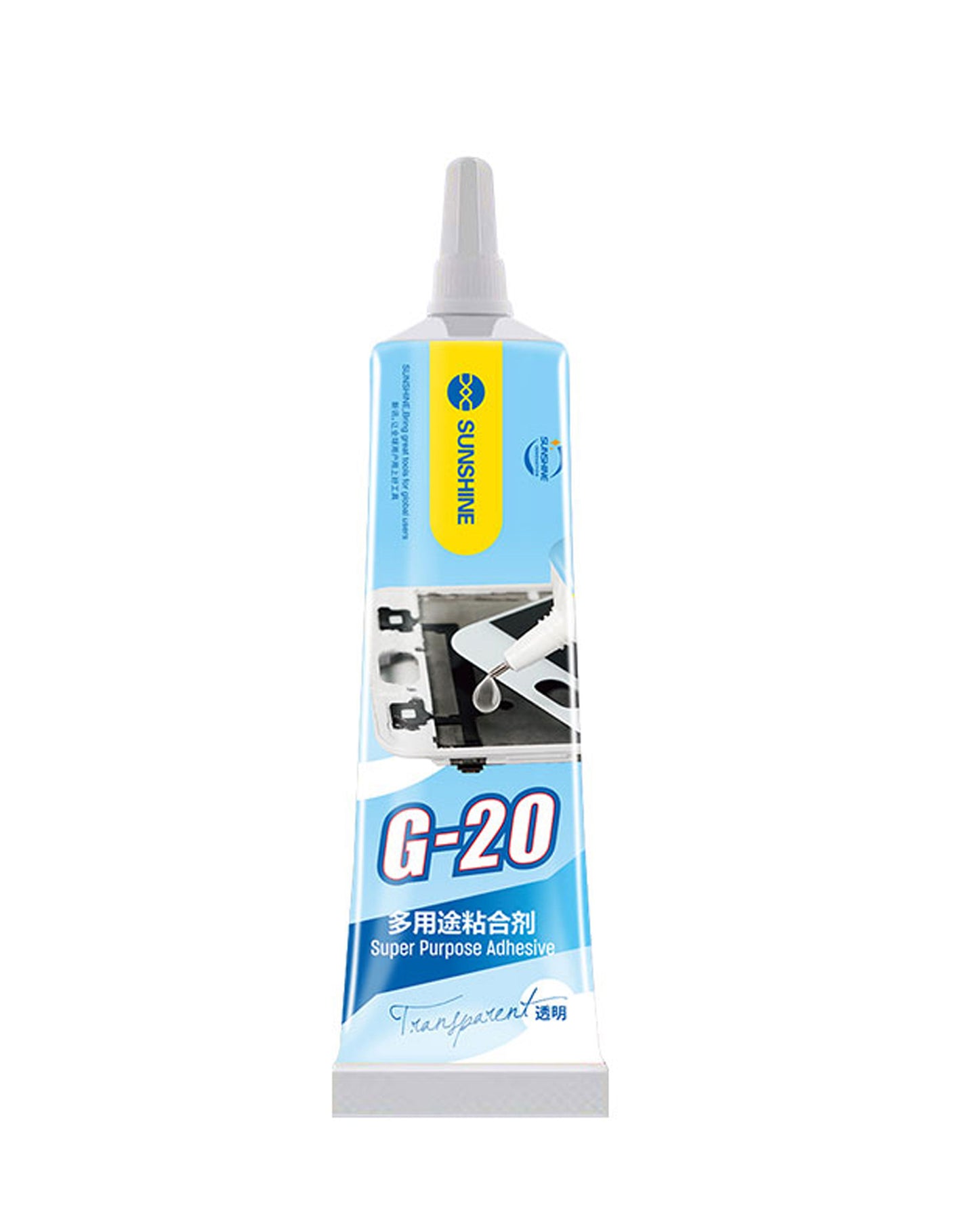 Sunshine G-20 flytende lim, 15ml, transparent
