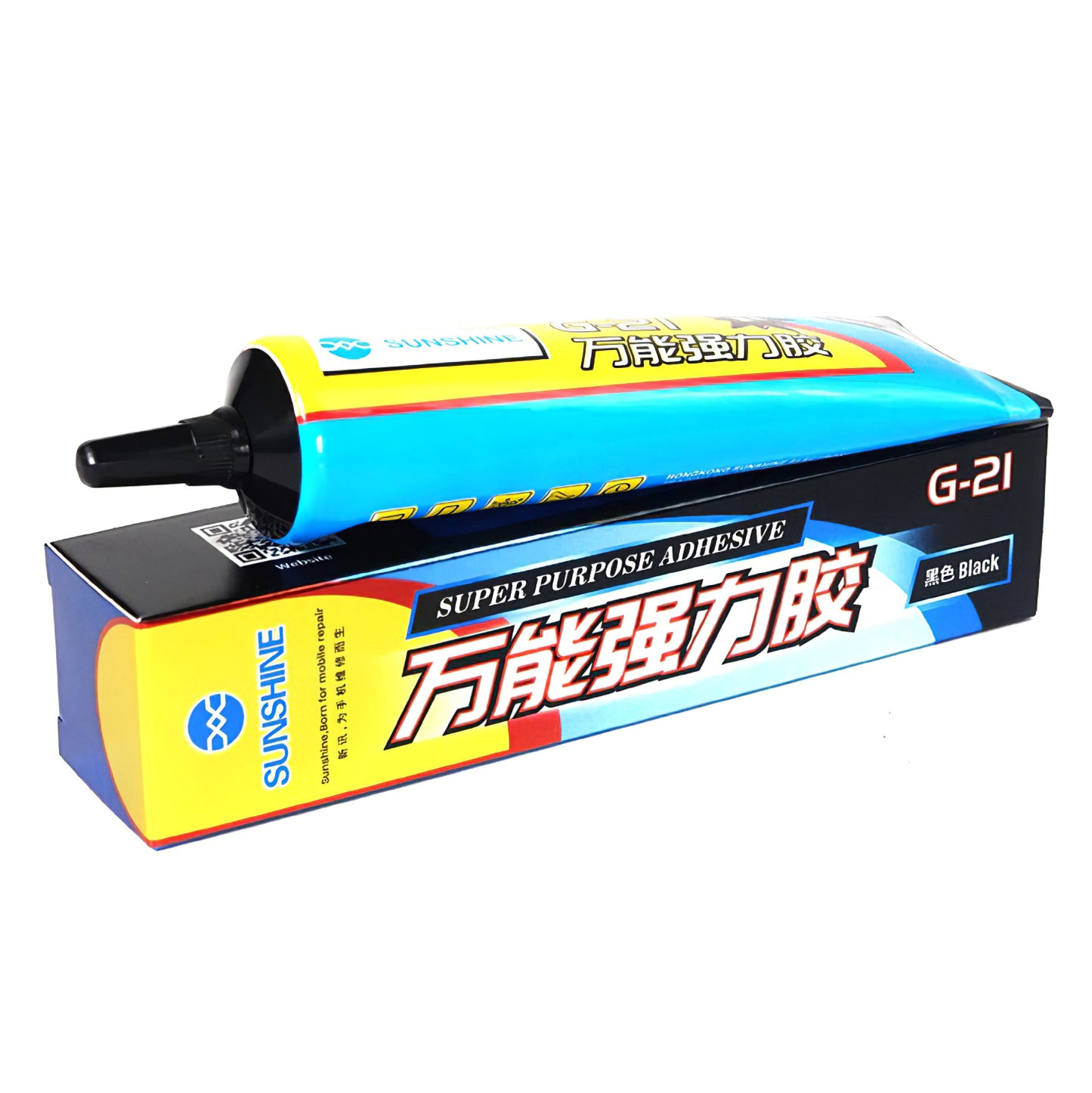 Sunshine G-21 flytende lim, 50 ml, svart