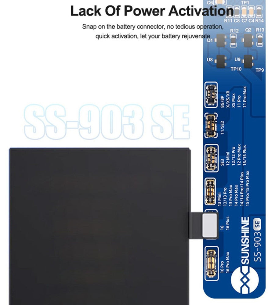 Sunshine SS-903 SE strømforsyning for Apple iPhone 8 - 16 Series