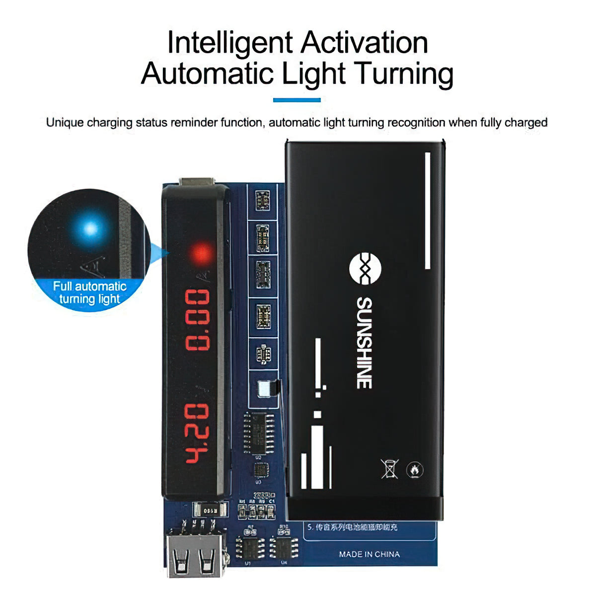 Sunshine SS-904B strømforsyning for TECNO / Infinix / Itel Series, 2in1