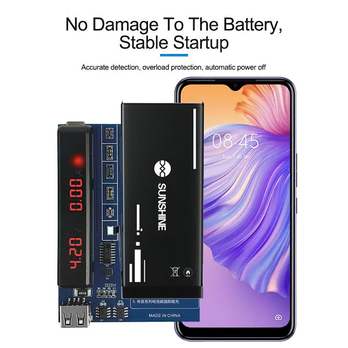 Sunshine SS-904B strømforsyning for TECNO / Infinix / Itel Series, 2in1