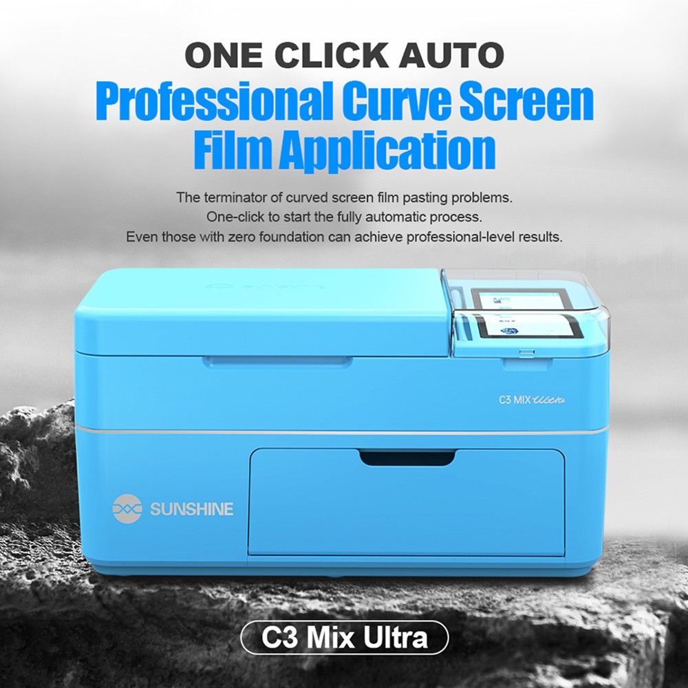 UV-vakuumlamineringsapparat Sunshine C3 Mix Ultra for påføring av UV-beskyttelsesfilmer / hydrogel, 2i1