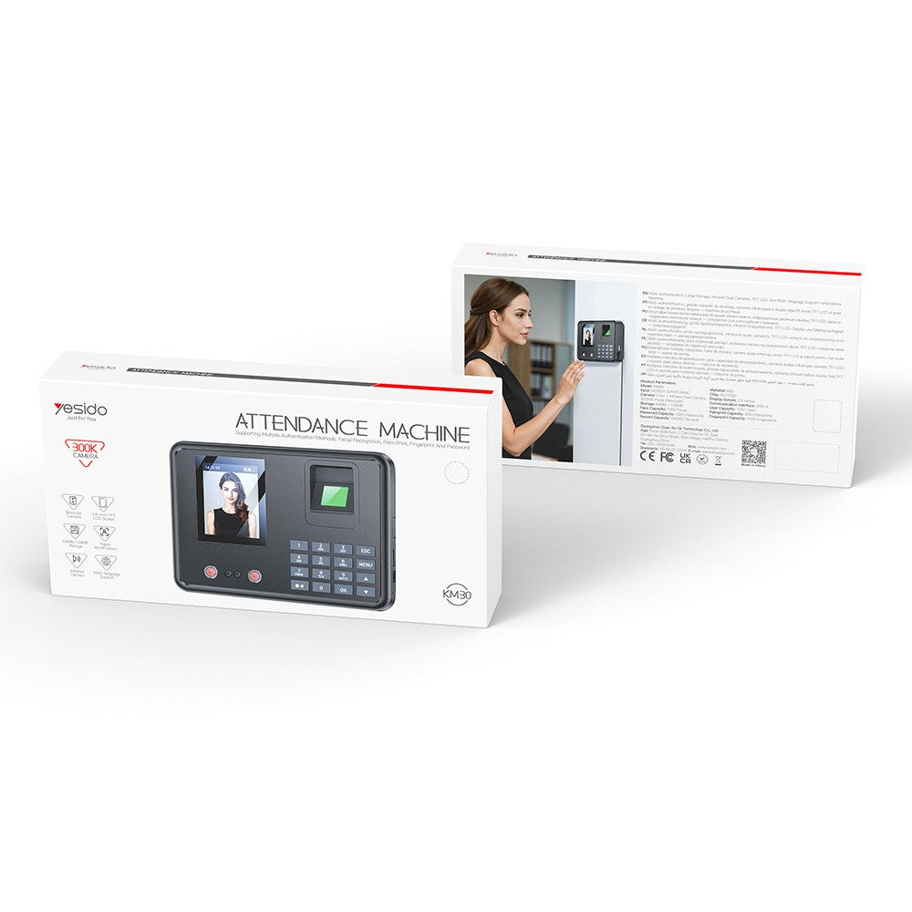 Biometrisk tidtaker Yesido KM30, svart