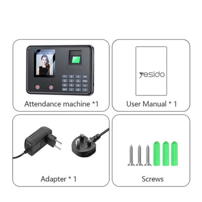 Biometrisk tidtaker Yesido KM30, svart