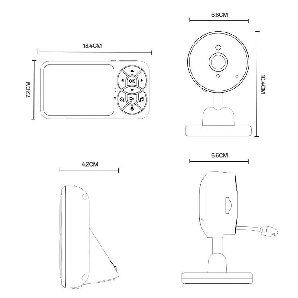 Baby Monitor Yesido KM26, Wi-Fi, Hvit