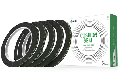 Dobbeltsidig tape 2UUL CS01, 3mm, svart, sett med 5 stk