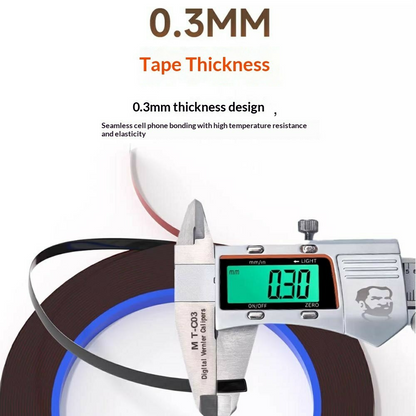 Mechanic dobbeltsidig tape, 0,3 mm, sett med 2 stk, svart