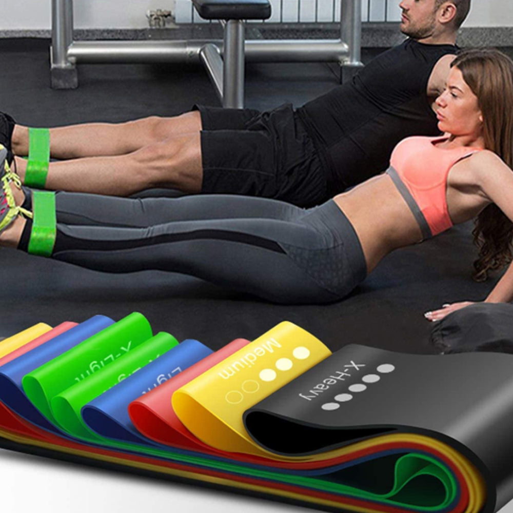 Fitnessstrikk Techsuit TS-01, sett med 5 stk, flerfarget