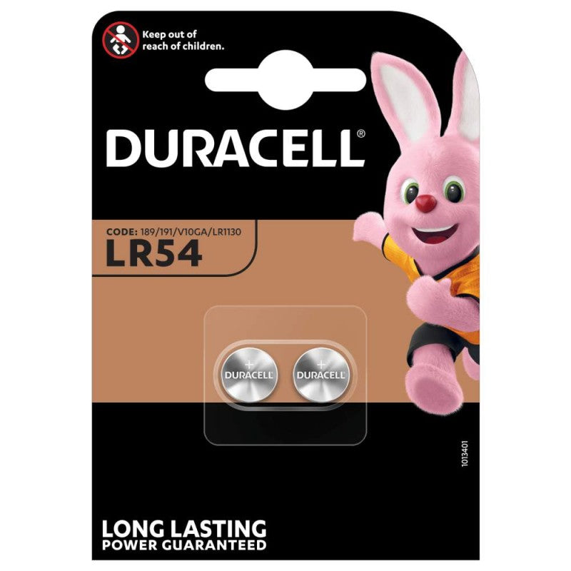 Duracell-batteri, LR54, Sett med 2 stk