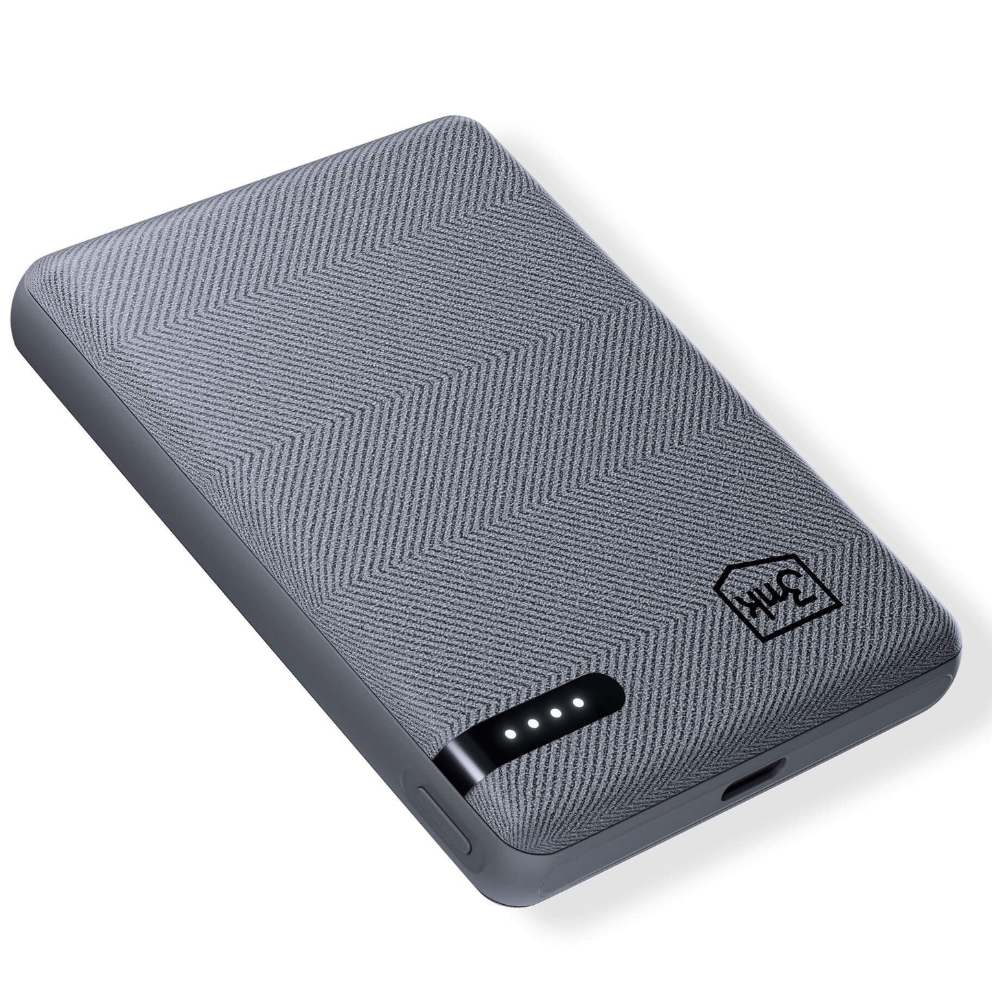 Ekstern Batteri 3MK Pocket, 5000mAh, 12W, 1 x USB-C, Grå