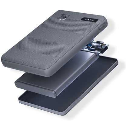 Ekstern Batteri 3MK Pocket, 5000mAh, 12W, 1 x USB-C, Grå