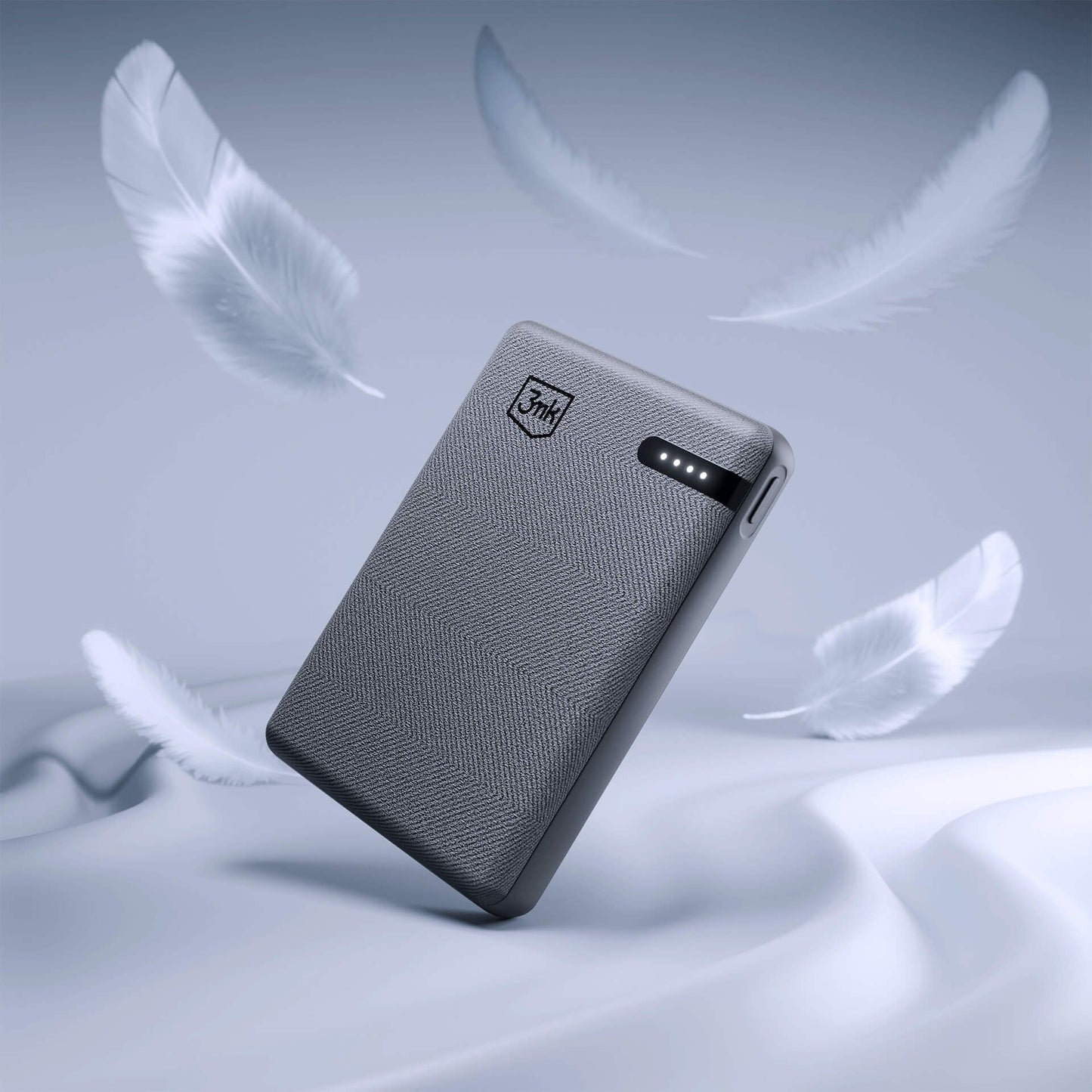 Ekstern Batteri 3MK Pocket, 5000mAh, 12W, 1 x USB-C, Grå