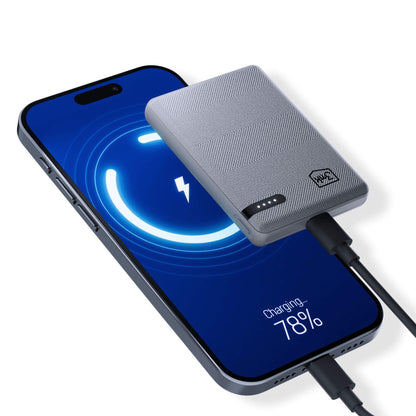 Ekstern Batteri 3MK Pocket, 5000mAh, 12W, 1 x USB-C, Grå