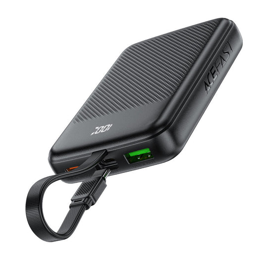 Ekstern batteri Acefast M13, 10000mAh, 22.5W, QC + PD, 1 x USB-A - 2 x USB-C, Svart