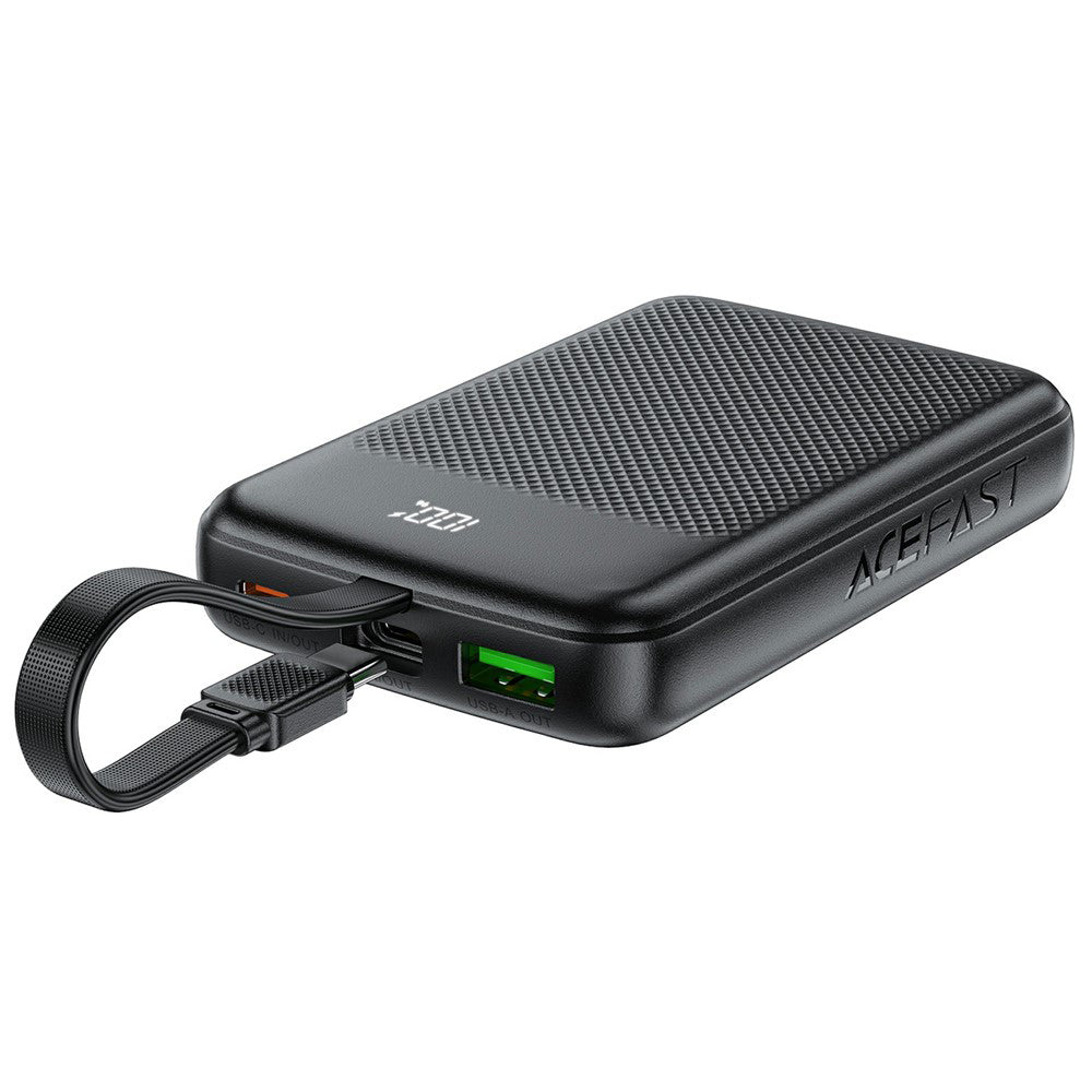 Ekstern batteri Acefast M13, 10000mAh, 22.5W, QC + PD, 1 x USB-A - 2 x USB-C, Svart