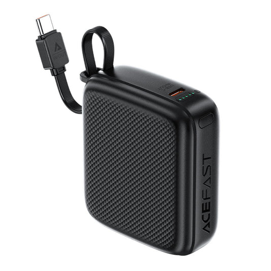 Ekstern batteri Acefast M15, 10000mAh, 20W, PD, 2 x USB-C, Svart