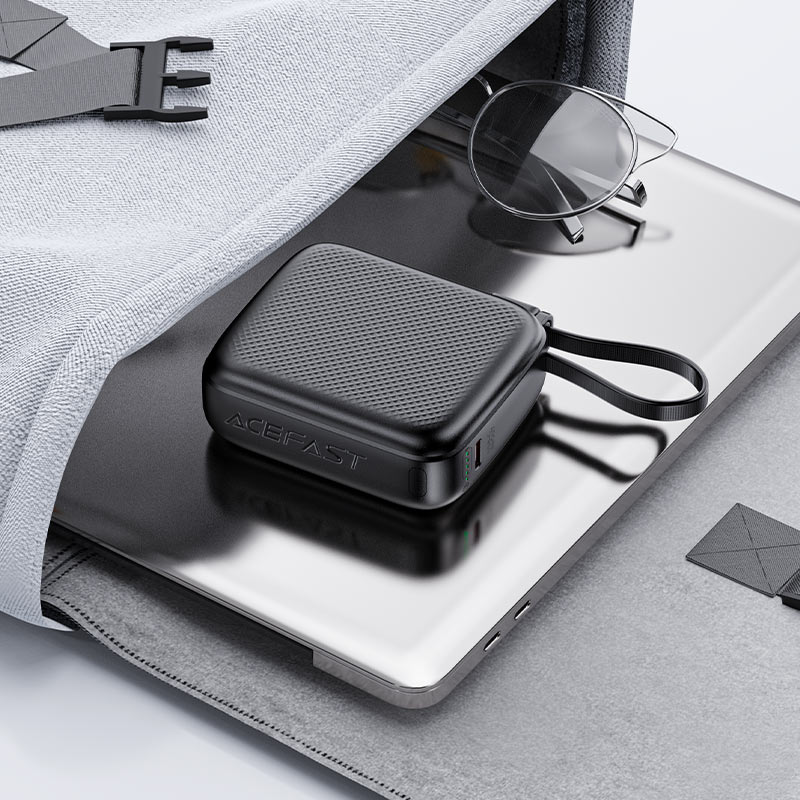 Ekstern batteri Acefast M15, 10000mAh, 20W, PD, 2 x USB-C, Svart