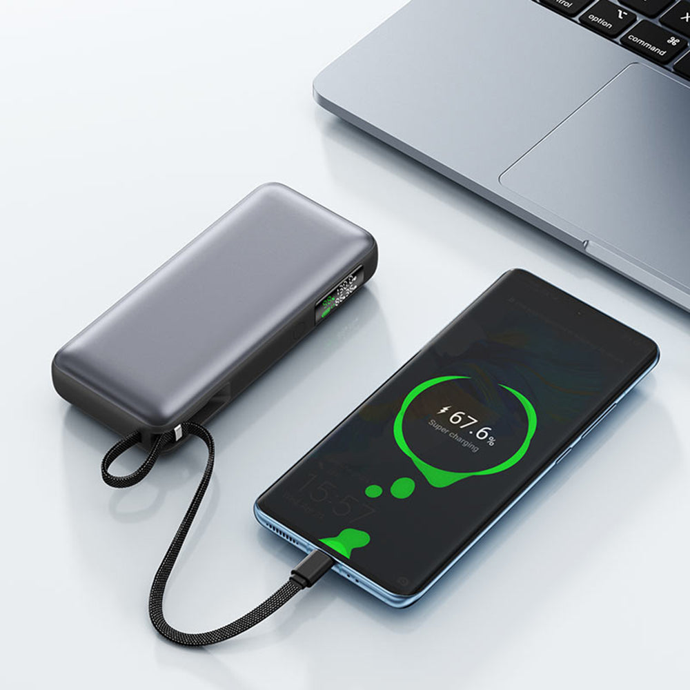 Ekstern Batteri Acefast M22, 20000mAh, 130W, QC + PD, 1 x USB-A - 2 x USB-C, Svart