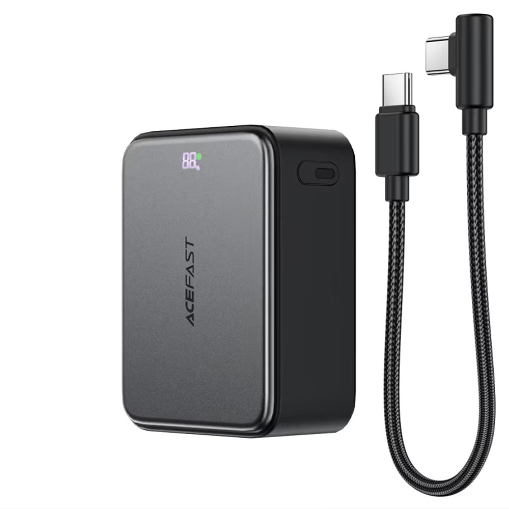Ekstern batteri Acefast M28, 10000mAh, 22.5W, QC + PD, 1 x USB-A - 2 x USB-C, Svart