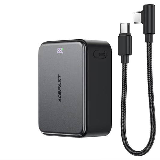 Ekstern batteri Acefast M28, 10000mAh, 22.5W, QC + PD, 1 x USB-A - 2 x USB-C, Svart