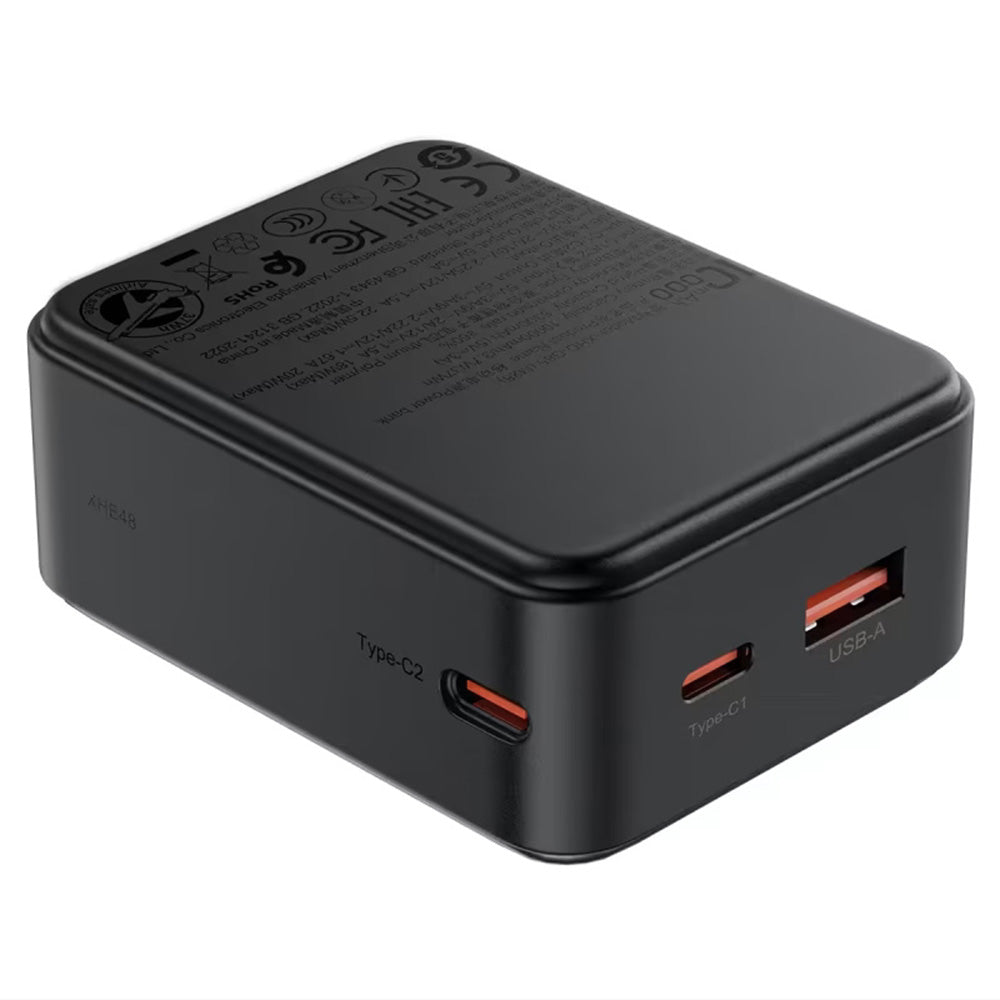Ekstern batteri Acefast M28, 10000mAh, 22.5W, QC + PD, 1 x USB-A - 2 x USB-C, Svart