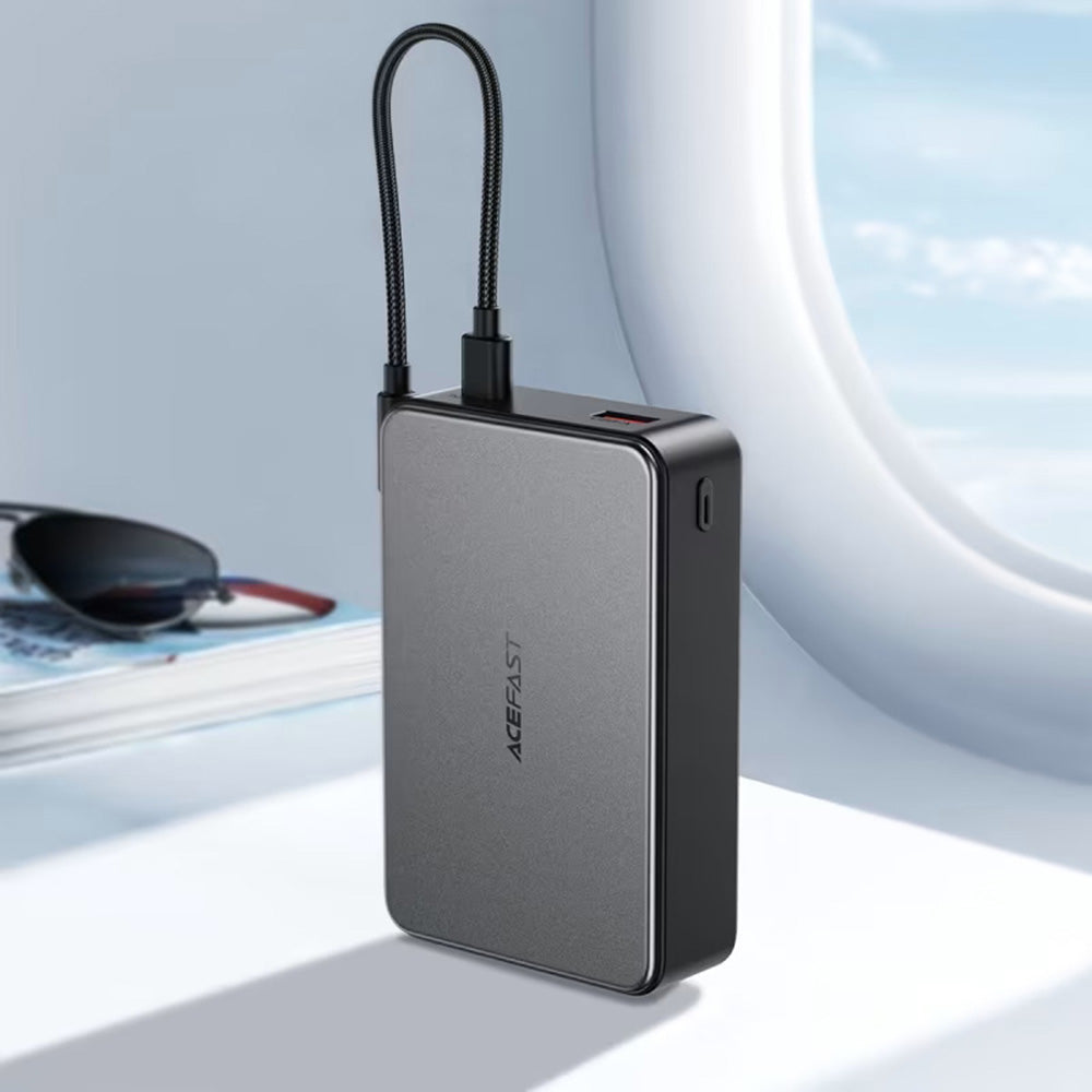 Ekstern batteri Acefast M29, 20000mAh, 22.5W, QC + PD, 1 x USB-A - 2 x USB-C, Svart