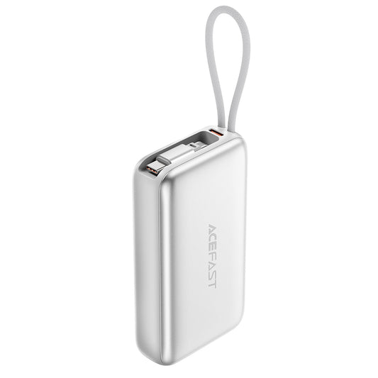 Ekstern batteri Acefast M32, 10000mAh, 35W, PD, 2 x USB-C, Sølv