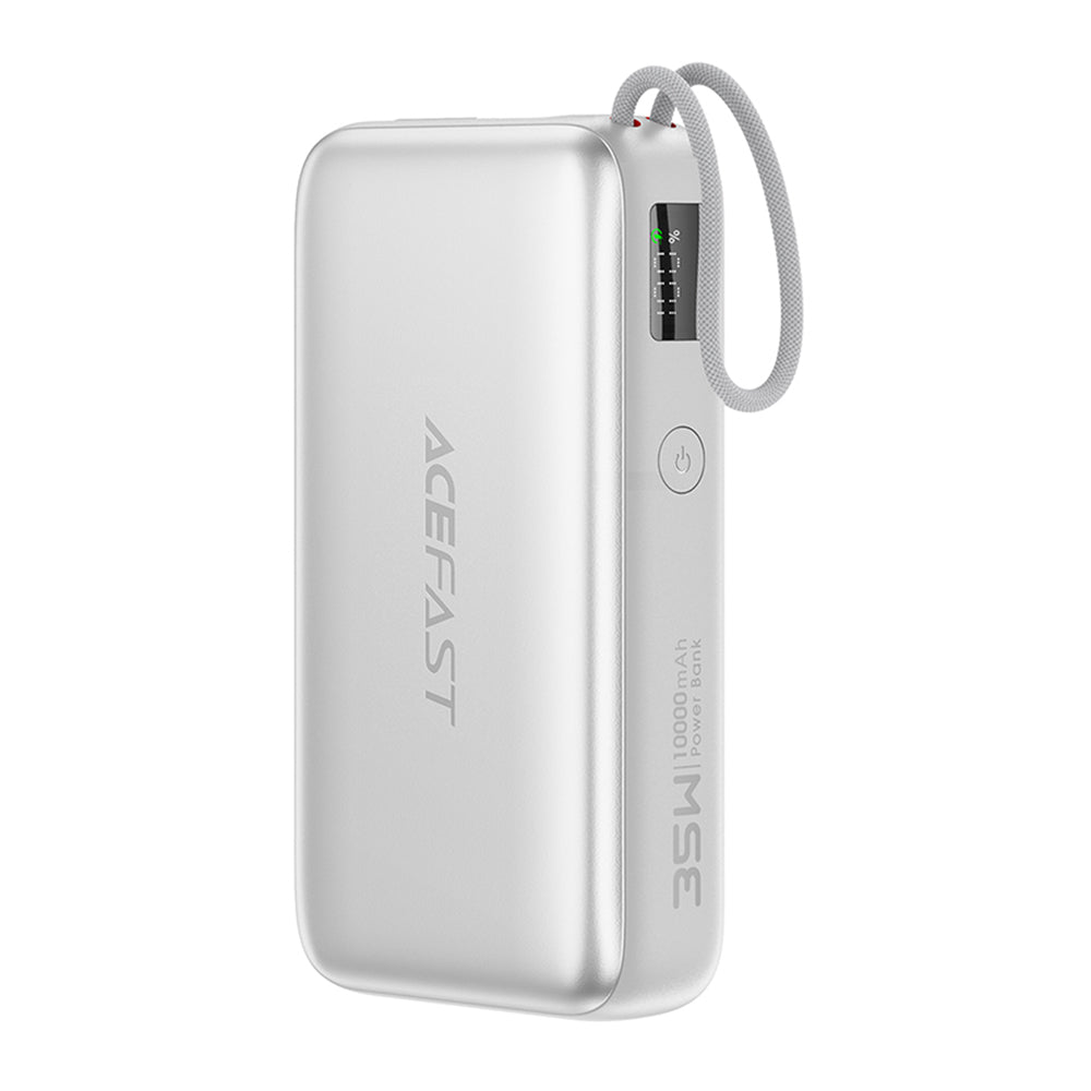 Ekstern batteri Acefast M32, 10000mAh, 35W, PD, 2 x USB-C, Sølv