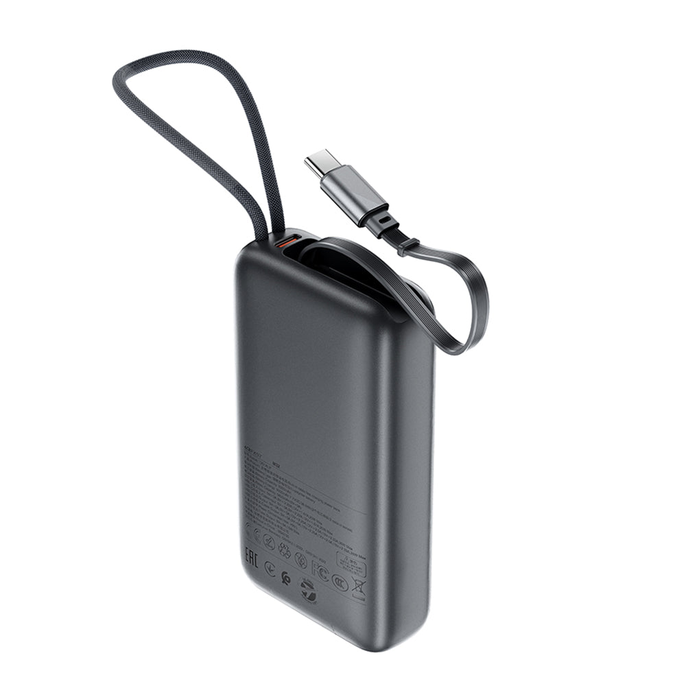 Ekstern batteri Acefast M32, 10000mAh, 35W, PD, 2 x USB-C, Grå