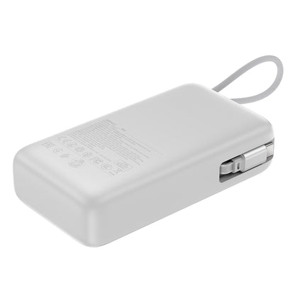 Ekstern batteri Acefast M34, 20000mAh, 45W, QC + PD, 1 x USB-A - 2 x USB-C, Sølv