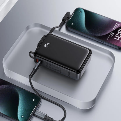 Ekstern batteri Acefast M4, 20000mAh, 67W, PD, 1 x USB-A - 2 x USB-C, Svart