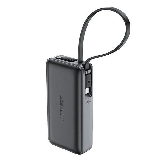Ekstern batteri Acefast M7, 10000mAh, 30W, QC + PD, 1 x USB-A - 2 x USB-C, Svart