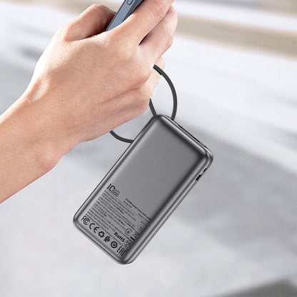 Ekstern batteri Acefast M7, 10000mAh, 30W, QC + PD, 1 x USB-A - 2 x USB-C, Svart