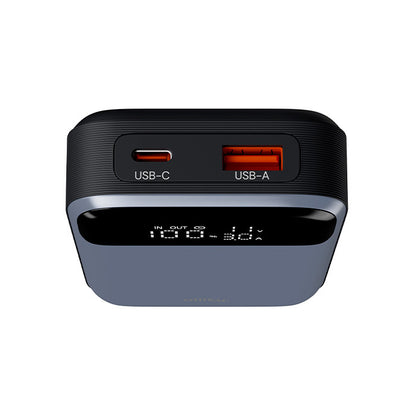 Allity Ekstern Batteri. APB-200 PocketPower, 10000mAh, 33W, QC + PD, 1 x USB-A - 1 x USB-C, Grå
